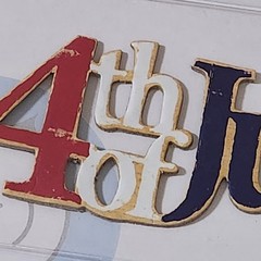 NEW Lot 3 Pkg Lil Davis Vintage Wood Words JULY 4 CELEBRATE FIREWORKS FREEDOM -F