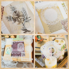 120 Pcs Lace Scrapbook Stickers,Waterproof Cutout Transparent Sticker PET Transp
