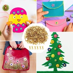 300x Brads for Paper Crafts Paper Fasteners Mini Multipurpose 4.5×8 mm Crafting