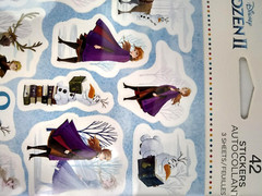 Disney Elsa Frozen 2 Stickers Kids Olaf Kid Squad Anna Sven 3 Sheets 42 ct 3+