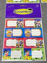 NOS Sticker King Vintage Rare Cool Gift Tag Stickers 5 Pack Lot New Old Stock