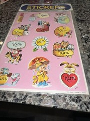 Vtg KIM Name Stickers 80’s Celebrity Stickers Sealed Mark I Name Stickers