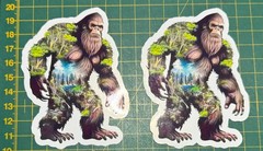 Vinyl Sticker Waterproof BIGFOOT YOWIE FOREST BUSHWALKING LEGEND GIFT X4