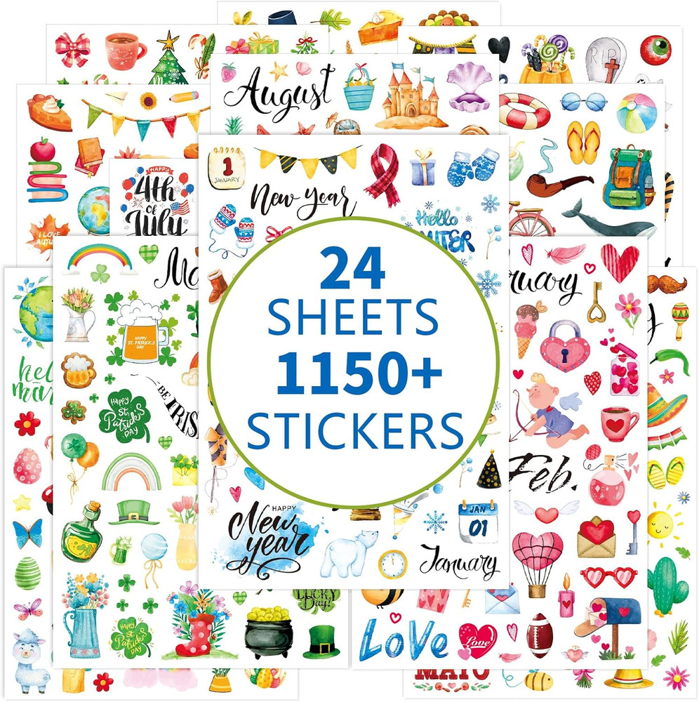 Planner Stickers 1150+ New Monthly Daily Planners Vintage Holiday Seasonal