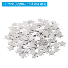 Foam Stickers,1Pack 150Pc EVA Adhesive Glitters Foam Shape Sticker,Silver Star