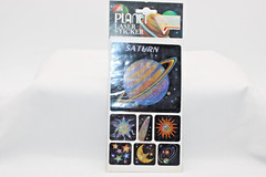 1994 Vintage Planet Laser Stickers ST-737 Adorn Gift NOS Saturn Celestial Moon