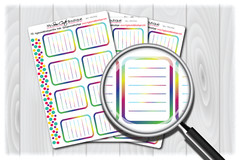 Full Box Planner Stickers for Diary Calendars, Journals and Scrapbooking