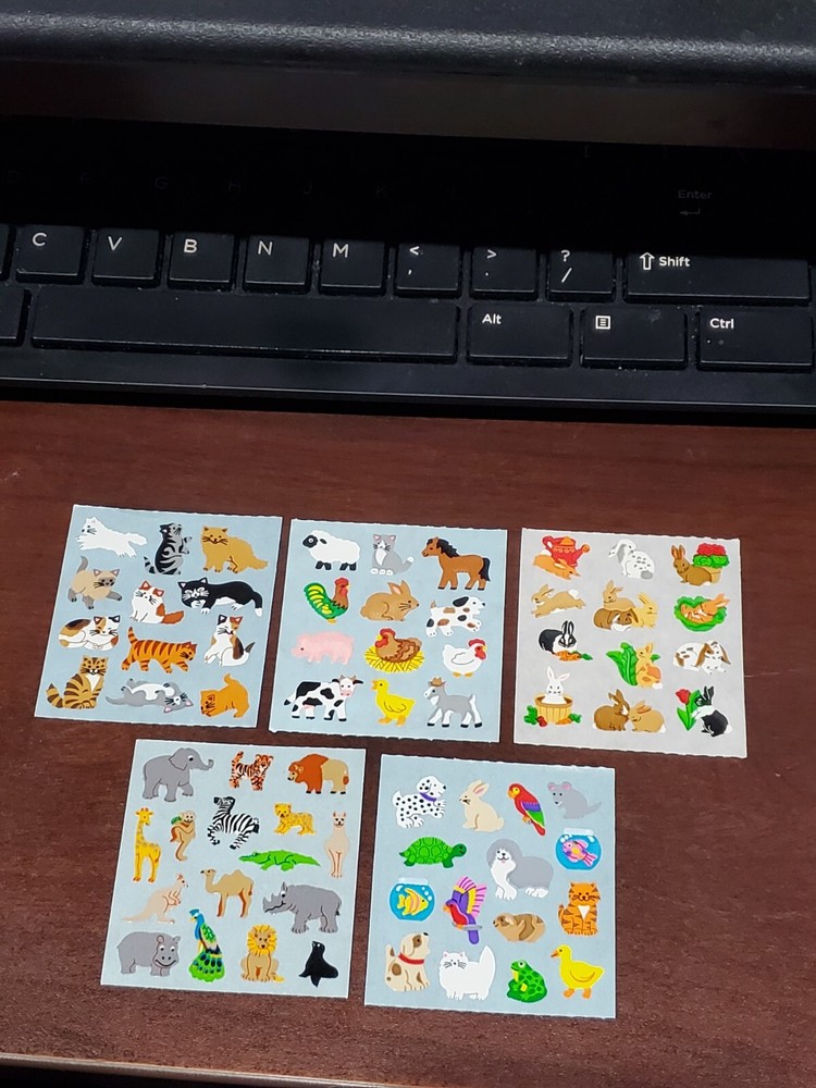 Sandylion sticker 5 mod kromekote micro animals birds jungle cats farm forest