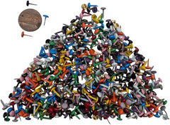 500 Pcs Mini Metal Brads 4.6Mm round Head Paper Fasteners with Box, 16