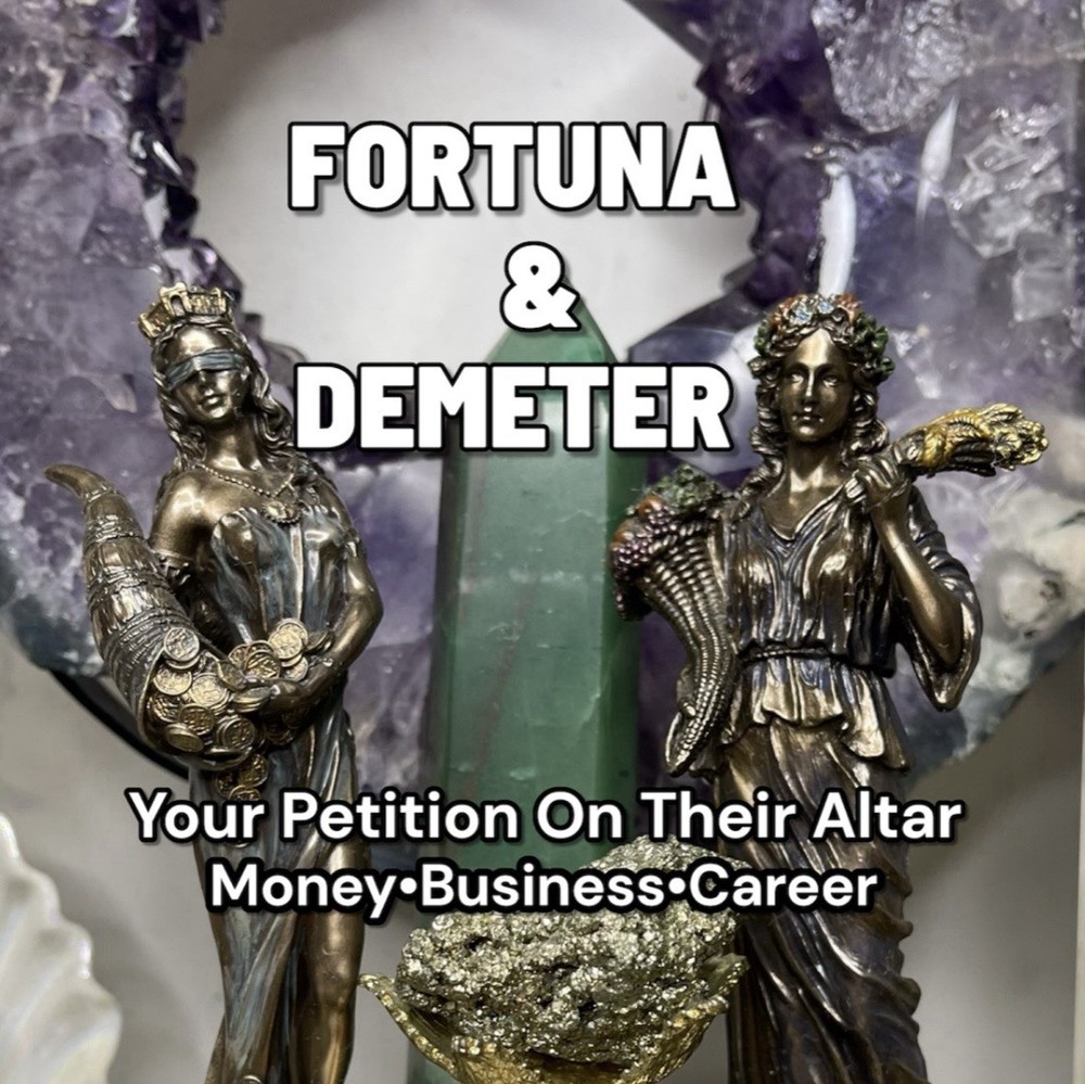 Money Magic Your Fortuna And Demeter Petition On Their Altar With Sigil Sticker