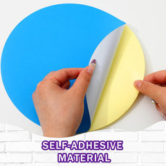 60Pcs 8 Inch Neon Colored Glow in the Dark round Paper Stickers for DIY Crafts