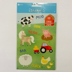 VINTAGE RETRO STICKERS Bears Balloons Farm Animals Barn Pig NEW FACTORY SEALED