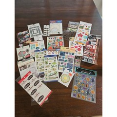 Multi-Brand Scrapbook Sticker Lot Mixed Themes Multicolor Craft Die Cuts