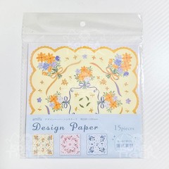 Amifa Design Paper Handkerchief Origami Thin Paper 15pc Scrapbook Junk Journal