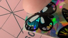 Vintage Stickers Prism Butterfly Cowboy Boots Hats Western Lot 2 Sheets Flawed