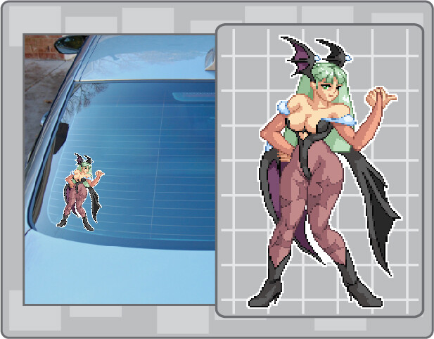 MORRIGAN from Darkstalkers Vinyl Decal #1 Car Truck Sticker Sprite Decal