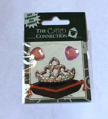 HIRSCHBERG CARD COLLECTION 3D RHINESTONE STICKERS QUEEN OF HEARTS
