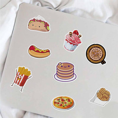 50Pcs Cute Food Stickers for Kids and Adults – Vinyl Stickers for Scrapbooks & W