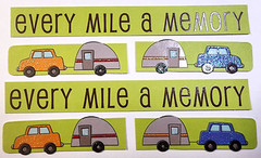 Recollections Road Trip Memory Trailer Camping Cardstock 4pc 6″ Border Scrapbook