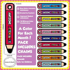 Awesome Attendance Sticks Set w/ Chains Classroom Student Rewards Incentives