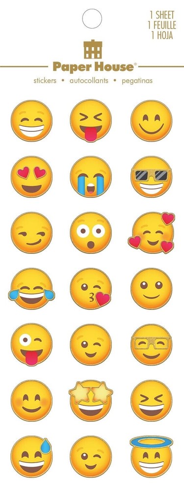 Emoji Faces Gold Foil Stickers Planner Supply Papercraft Crafts