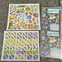 Vintage New Baby Scrapbook Supplies Lot Fiskars Stickers Photo Corners Paper