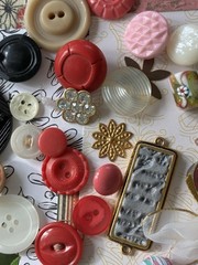 WINGS OF FANCY Junk Journal Supplies—HUGE VARIETY Paper Buttons Beads Ribbons
