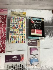 Scrapbook Stickers Letters And Quote Assortment Lot Of 15