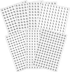 4200 Pcs Clothing Size round Stickers, 1/2” Labels Sticker White Adhesive Appare