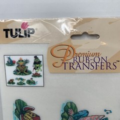 Vintage Tulip Happy Frogs Premium Rub-On Transfers MPD35 New Sealed