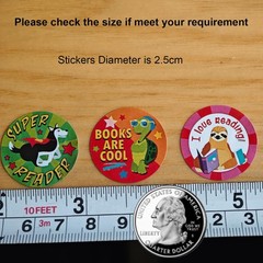 Reading Stickers for , Book Lover Sticker for Kindle 500pcs in 8 Designs 1 in…