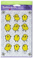 New Pack Adorable Easter Chubby Chicks Scrapbook Sparkly Stickers! 2 Sheets