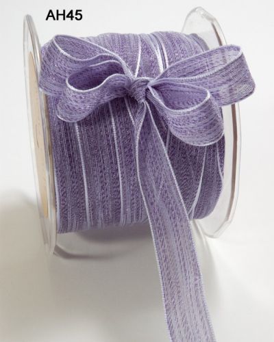 MAY ARTS RIBBONS~MESH RIBBON~LAVENDER PURPLE~5/8THS INCH WIDE~SOLD BY THE YARD!