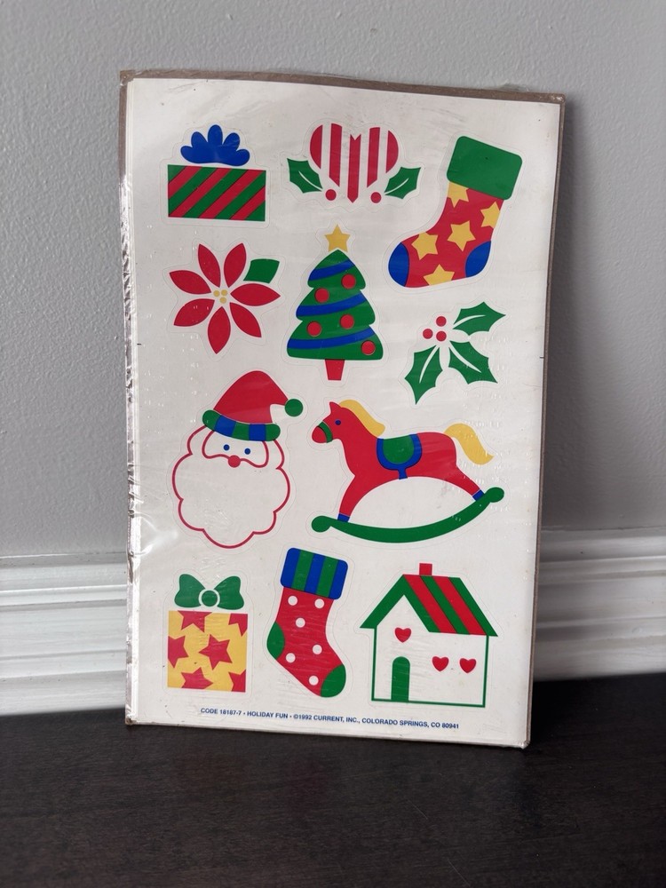 VTG Holiday Fun Classic Christmas Sticker Sheets 1992 Current Inc 18187-7