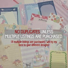 Kawaii Memo Sheets Grab Bag (25 pcs) Kirby, Sanrio, San-X Japanese memo pad cute