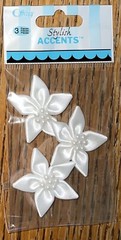 Offray white lily Stylish Flowers Accents Scrapbook Stickers