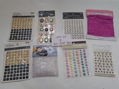 Gemstone Studs Bling Stickers 1/2 carat Diamond Mix Lot of 8 Packs Art Craft