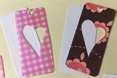 HEART TAG Die-Cuts(12pc)Comes In 2 Sizes(1-1/4″x 1/2″)&(7/8″x 2″)Card Making•