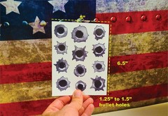24 Pack of Bullet Hole Stickers Ultra-Realistic Fake Bullets – Safe for Paint…