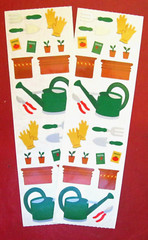 Mrs Grossman Vintage Two 2×6 inch «Garden Eq.» Sticker Sheets (Retired c-1996)