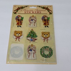 Lot/6 VTG Gibson Christmas Stickers (5) Sealed & (1) Pack Missing One Sticker