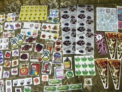 Huge Lot Vintage Scratch And Sniff Stickers and non sniff sticksniff stickers