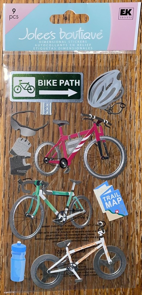 RARE Jolees Biking Bicycle Mountain Bike Path Trail Map Ride Gloves Helmet Water