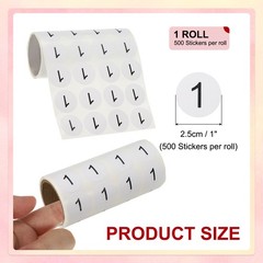 1 Inch Number Stickers, Number 1 Sticker Numbers Labels Self Adhesive, Black