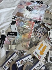 HUGE LOT Scrapbook Stickers Junk Journal Craft Fabscaps Clear Shaker Crystal