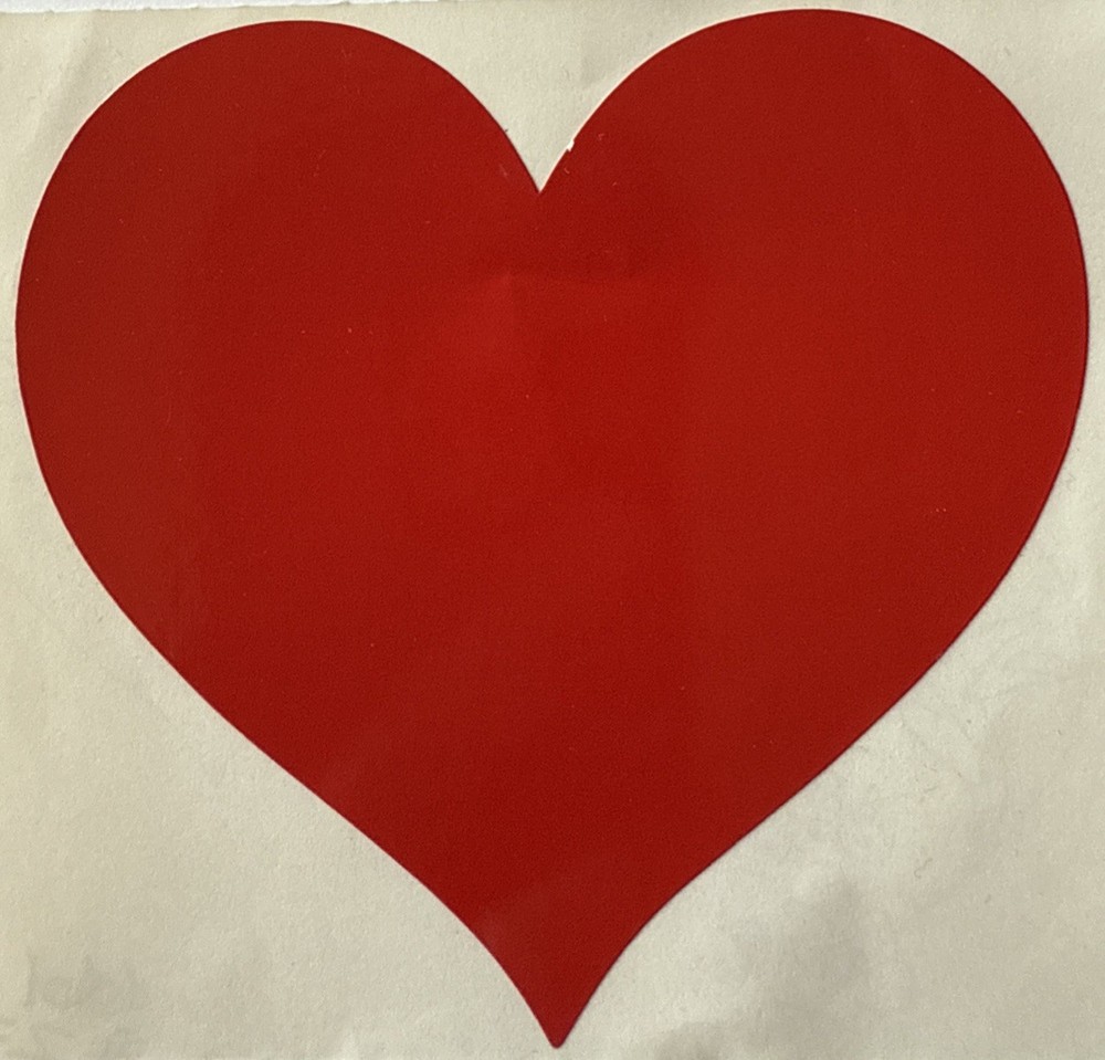 LARGE RED HEART Stickers (1pc)Mrs.Grossman’s•Valentines •Love•Shapes•Card Making