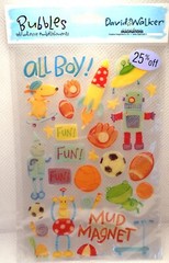 DAVID WALKER Bubbles Scrapbooking Stickers (NEW)