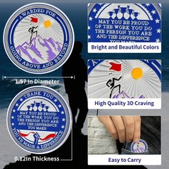 5 Pack Going Above and Beyond Challenge Coins – Employee Appreciation Recogni…