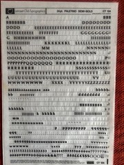 3 Letraset INSTANT LETTERING Transfer Letters 24 pt Palatino Semi-Bold NICE 3