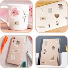 120Pcs Vintage Stickers, Waterproof Scrapbook Aesthetic Sticker, Daily Planne…